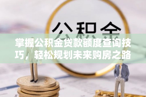 大祥掌握公积金贷款额度查询技巧，轻松规划未来购房之路